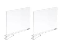 Clear Acrylic Shelf Dividers for Wardrobes, Bookshelves and Clothes Organization Cabinet Baffles