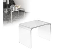 Clear Acrylic Shower Stool Waterproof Transparent Chair for Bathroom Kitchen Bedroom - Backless See-Through Modern Seat for Wet or Dry Use,Shower Benches,Acrylic Step Stool, Thicken Clear Foot Stool