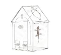 Clear Acrylic Spider Enclosure - Terrarium Habitat Box, Magnetic Front Door Opening, Access to Feed Port, 1.5mm Ventilation Holes | Escape Proof Housing for Small Reptiles The Vog