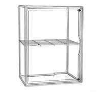 Clear Acrylic Stackable Storage Bin 15.4x9.8x11.4in Magnetic Door(with partition)