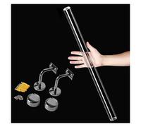 Clear Acrylic Stair Handrail - Custom Length Non-Slip Kit for Indoor/Outdoor Use (1.6ft-20ft) - Sturdy & Stylish Solution(Silver Brackets,350cm(11.5ft))