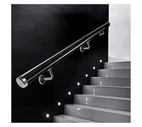 Clear Acrylic Stair Handrail - Custom Length Non-Slip Wall Mount Railing, Sturdy & Stylish Solution(Silver,3.8meters)