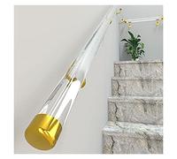 Clear Acrylic Stair Handrails - Custom Length Non-Slip Indoor/Outdoor Hand Railing Kit for Elderly & Kids(Golden,450cm)