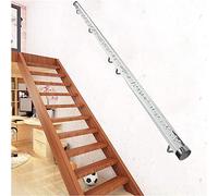 Clear Acrylic Stair il Wall-Mount Anti-Slip Banister 5.2ft Silver Fittings Safe Support for Kids Elderly & Disabled Indoor/Outdoor Steps Safety Solution