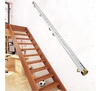 Clear Acrylic Stair il - Wall-Mounted Anti-Slip Banister for Indoor/Outdoor Steps, Safe for Elderly & Disabled - 13.7ft/4.2m with Gold Fittings