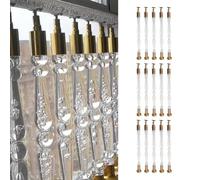 Clear Acrylic Stair Railing for Indoor Stairs Transparent Base-Mounted Spindles with Base & Screws Custom Size (10 Pieces 85 cm) - Modern Safety & Style