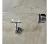 Clear Acrylic Stair Railing Kit - Non-Slip Transparent Crystal il for Indoor Stairs Available in 3ft to 20ft Lengths with Silver Brackets Safety & Elegance Combined