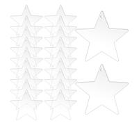Clear Acrylic Star Christmas Ornament, 20/50pcs Blank Transparent Star Pendant - Convenient To Draw And Write | Hanging Decor For Christmas Tree,DIY, Art Crafts, Holiday 80x76x2mm