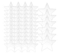 Clear Acrylic Star Christmas Ornament, 20/50pcs Blank Transparent Star Pendant - Convenient To Draw And Write | Hanging Decor For Christmas Tree,DIY, Art Crafts, Holiday 80x76x2mm
