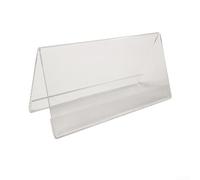 Clear Acrylic Table Card Holder for Mini Holders, Transparent Sign Display Stand with V Shape Design, Retail Price Holder for Office Label or Name Badge Use(13 * 9cm)