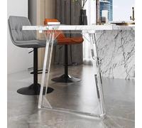Clear Acrylic Trapezoid Table Legs, Modern Floating Furniture Stand, Replacement Legs for Coffee/Dining Tables, Display Elevation, 60x72 cm, Stylish Home Decor