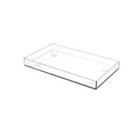 Clear Acrylic Tray Large Rectangular Bathroom Tray 11.02x6.30x0.79 inch for Household Bedside Office Cosmetics Accessories