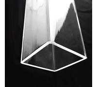 Clear Acrylic Tube Acrylic Square Pipe Hollow Duct Length 490mm 240mm, Pmma Transparent Tube for Building Materials Handicrafts 1pc(240MMX50X50X3MM)
