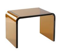 Clear Acrylic U Shaped Side Table, Modern Compact Accent Table Furniture Nightstand Coffee Table