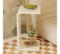 Clear Acrylic U-Shaped Side Table, Modern Multipurpose End Table for Living Room, Small Spaces, Bathroom, Bedroom, Office