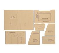 Clear Acrylic Wallet Pattern Stencil Template Set, Passport Bag DIY Craft Tool, Transparent Leather Cutting Mould with Protective Kraft Film for Handmade Purse Projects