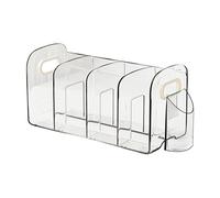 Clear Acrylics Book Ends Multifunction Boodend Desk Book Organizers with Pen Cup Space Saving Magazine Stand Cosmetic Storage Rack