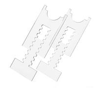 Clear Adjustable Couch Wall Spacer, Acrylic Furniture Stopper for Sofa Bed Cupboard, 17-29cm Extendable Creator with Fire Safety Barrier, 2 Pack
