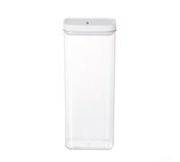 Clear Airtight Food Storage Container with Secure Lid and Plastic Construction, Designed for Organizing Rice, Flour, Beans, Nuts, and Pet Food ((1800 mL))