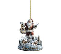 Clear An Ce Christmas Hanging Shape Pendant Ornaments Decorations Santa Cl A U S Snowman Acrylic Years Hobby Lobby Easter (A, 6x8cm)