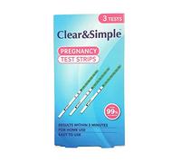 Clear and Simple HCG Pregnancy Test Strips - Pack of 3 Test Strips