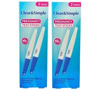 Clear and Simple Pregnancy Test 4 Pack - Early Detection 99% Accurate HCG Urine Sticks | Fast Results Within Minutes | Home Testing Kit Sensitive and Easy to Read for Women