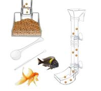 Clear Aquarium Feeder Set - Shrimp & Fish Feeding Tray & Tube Kit