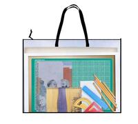 Clear Art Bag, Poster Carrying Case, Zipper Handle Organizer, Travel Camping School Teacher Supply, Kids Artwork Storage Companion, Large Capacity Folder for Home, Office, Classroom, 63.5x48cm