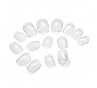 Clear Artificial Big Toenails, Large Size 18-19mm, 16-Piece Set in 2 Sizes, Glue-Free Application, Natural-Looking Cosmetic Toenail Covers for Enhanced Appearance