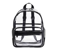 Clear Backpack Bookbag - See Through Bag, School Backpack | Large Capacity Transparent Organizer, Clear Clear Travel Bag for Kids Boys Teens for Adults Events d, Black, Fare riferimento alla