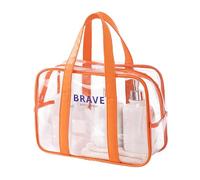 Clear Bag for Stadium Events, Clear Duffel Bag, Large, Vista Print Clear Carry Bag | Durable Beach Tote, Large Transparent Bag, PVC See-Through Tot, Waterproof Grocery Storage, Work Laundry Tote,