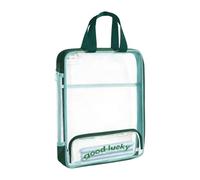 Clear Bag Handheld Document Organiser with Transparent Front Panel and Multiple Outer Sections File Storage Pouch for Worksheets Notes Certificates School Office Study Classroom Paper Supplies