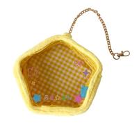 Clear Bag Keychain - Portable Small Doll Storage Display Case,3D Cartoon Design Accessories Star Element Cover for Pouch Trinket Men Kids