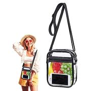 Clear Bag Stadium Approved Clear Crossbody Bag with Adjustable Strap Waterproof PVC Transparent Purse for Men Women Work Travelclear