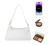 Clear Bag, Transparent Stadium Bag, Waterproof Messenger Shoulder Bag, Organizer Supplies, Portable Travel Storage Pack for Keys, Wallets, Cards