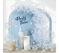 Clear Balloons, 102pcs Transparent Balloon Arch Kit, Latex Balloons, 18 12 10 5 Inch Different Sizes Balloon Garland, Perfect for Wedding, Gender Reveal, DIY Confetti, Birthday & Hen Party Decorations