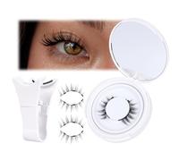 Clear Band Small Faux Mink Natural Look Cat Eye 13MM Short Fluffy 3D Light Volume Eyelash Pack 7 Pairs