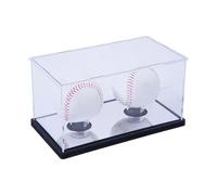 Clear Baseball Display Case Acrylic Stand Square Storage Box Showcase Protector Display Protector Clear Cubes Holder