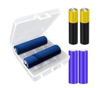 Clear Battery Box | AAA Battery Container | Portable Container Organizer Storage Case with Lid for Travelling Home