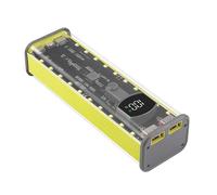 Clear Battery Enclosure Box USB C Input Output 5V Power Case Easy Assembly for 21700 Battery Holder