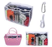 Clear Beach Bag Organizer Compatible with Bogg Bag X Large Size, TPU Insert Divider Liner for XL Bogg Bag Accessories (Clear-White)