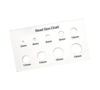 Clear Bead Measurement Template 9 Graduated Sizing Options Bead Measuring Ruler Portable Design for Jewelers Bead Sizer Template Bead Size Template for Projects