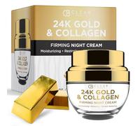 Clear Beauty 24K Gold & Collagen Night Face Moisturizer - Reduces Age Spots, Fine Lines & Wrinkles, Lifting & Firming Night Cream, Korean Skin Care - All Skin Types