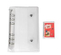 Clear Binder A6/A7 | 6-Ring Transparent PVC Budget Binder Planner Cover,Loose Leaf Folder for Scrapbook School Ticket Journal Document Storage Photo Girls Boys Women Men Office