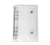 Clear Binder Cover - A6 13.2x19.6cm 33.8x19.6cm Six Ring Format, Refillable Sheet System, PVC Material Build, Compact Lightweight Design | Loose Leaf Folder For Document Photo Ticket Expense Budget St