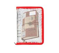 Clear Binder Organizer - Refillable A5 Folder for Stickers Cards Receipts | PVC Zipper Binder with Transparent Sleeves Adjustable Ring Mechanism, Portable Stationery Storage for Office School Meeting