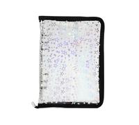 Clear Binder - PVC A5 25x18x3cm | Clear Ring Bin-der Refillable Zipper Sticker Notebook Paper Binder for Documents | for Cards Receipts Tickets Small Accessories Students Teachers Office Project Use