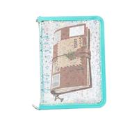 Clear Binder Refillable - A5 Notebook with Zipper Stickers and Transparent Pockets | Card Collection Book for Cards, Receipts, Tickets, Small Accessories, Ideal Versor