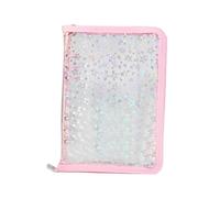 Clear Binder Refillable - A5 Reusable Sticker Storage Book, Zipper Card Storage Book for Journal | Cards Tickets Receipts School Office Business Meetings Project Managers Teachers, 25x18x3cm