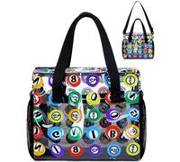 Clear Bingo Bag for Bingo Daubers Dabbers Dobbers Transparent Bingo Bags with Pockets Black Bingo Bag with Bingo Balls Print Bingo Game Accessories Bingo Night Prizes for Adults Seniors Juego de Bingo